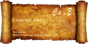 Csernyi Emil névjegykártya